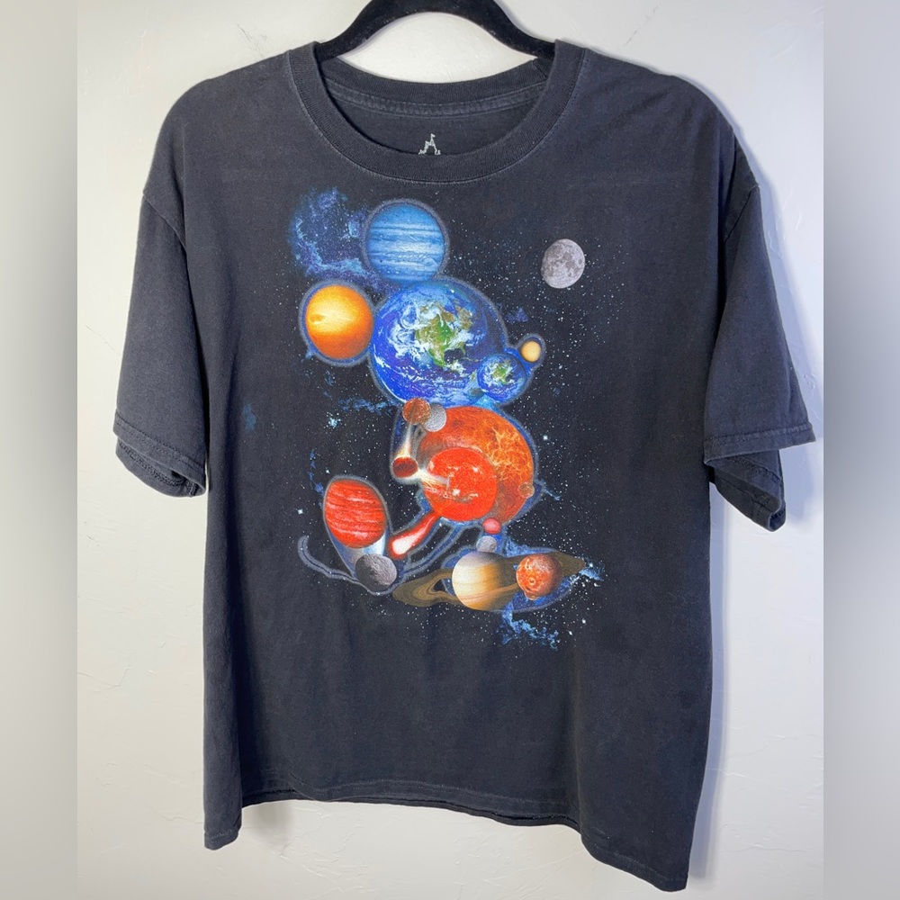 Rare Walt Disney World Disneyland Vintage Hanes Space Planet Tee | Size L